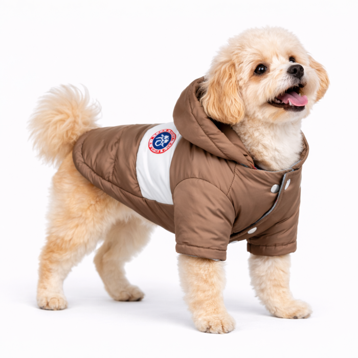 Куртка для собак вітрозахисна вологостійка Pet Style "Tagoon" Коричнева, розмір S