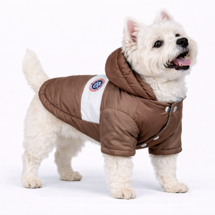 Куртка для собак вітрозахисна вологостійка Pet Style "Tagoon" Коричнева, розмір 2XL