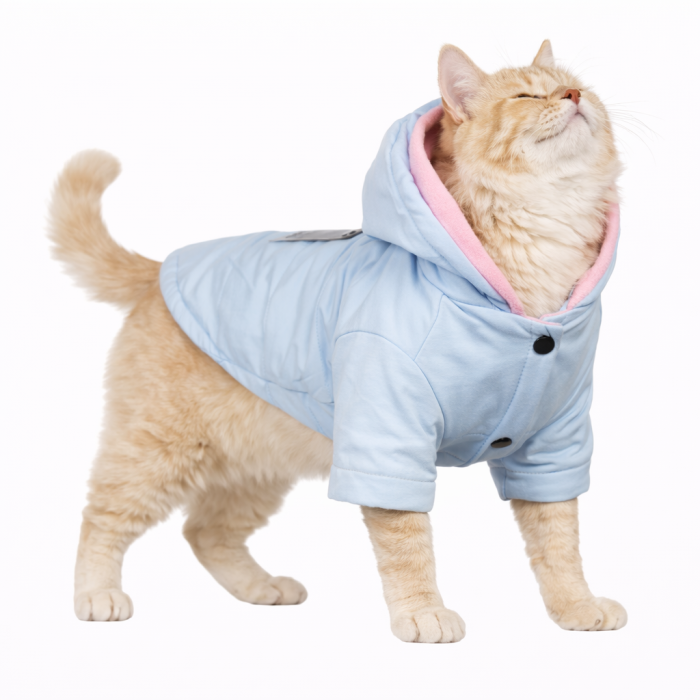 Курточка для котов Pet Style "DaDaGau" Голубая размер M
