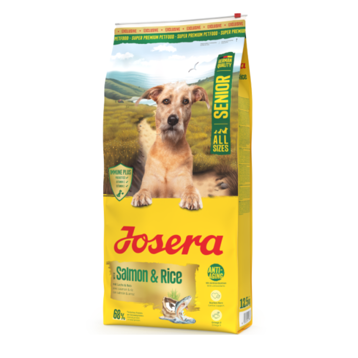 Сухой корм Josera Senior Salmon & Rice All Sizes (SeniorPlus) Поддержка жизнеспособности для пожилых собак 12,5 кг