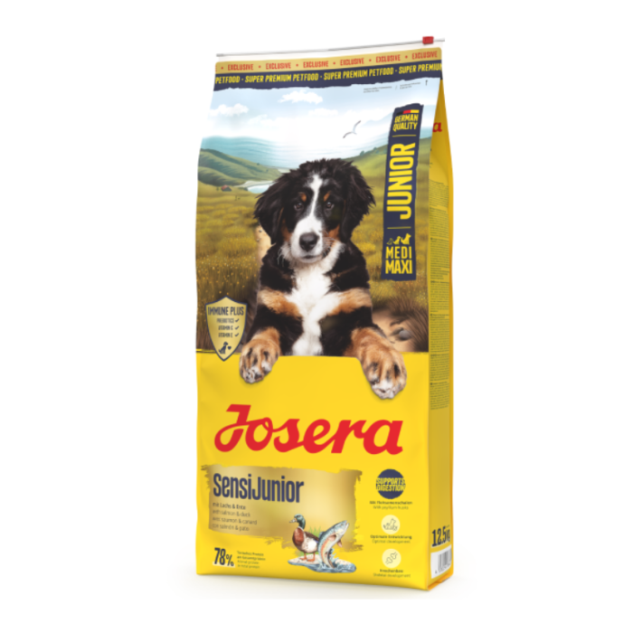 Josera Sensi Junior сухий корм для цуценят середніх та великих порід з качкою та лососем 12,5 кг