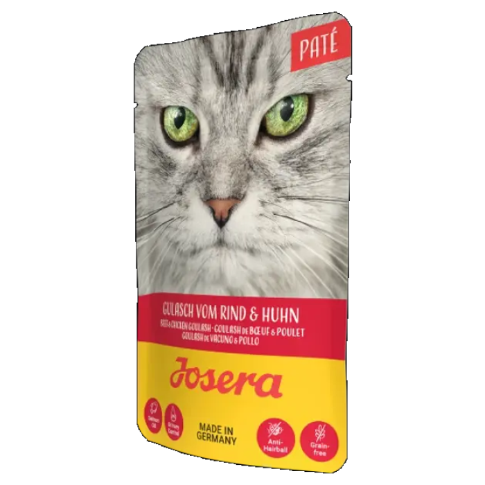 Влажный корм для кошек Josera паштет гуляш из говядины и курицы 85 г