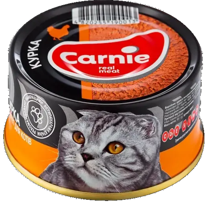 Влажный корм для кошек Carnie Паштет мясной с курицей 90 г