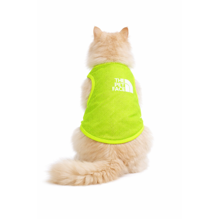 Сітчаста майка для котів «THE pet face», жовта, розмір L