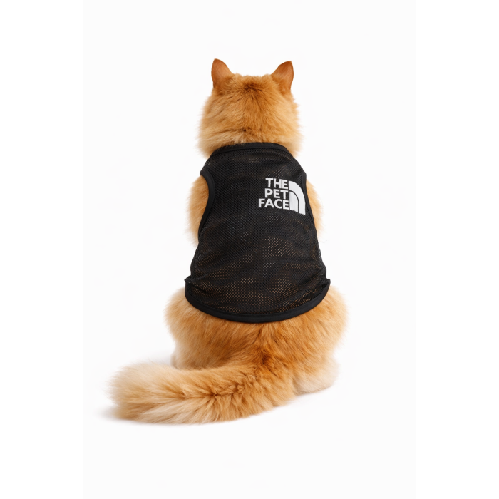 Сітчаста майка для котів «THE pet face» Чорна M