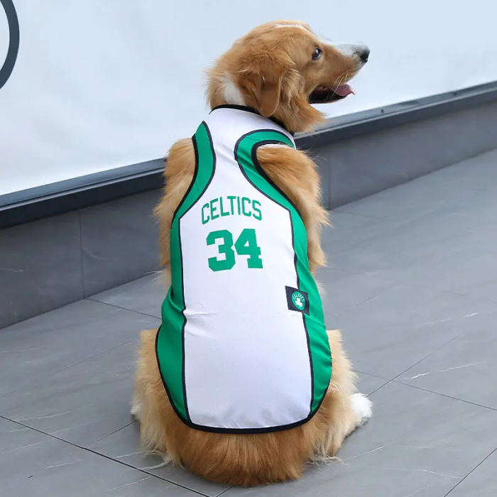 Літня спортивна футболка для собак Celtics 34 зелена XXL