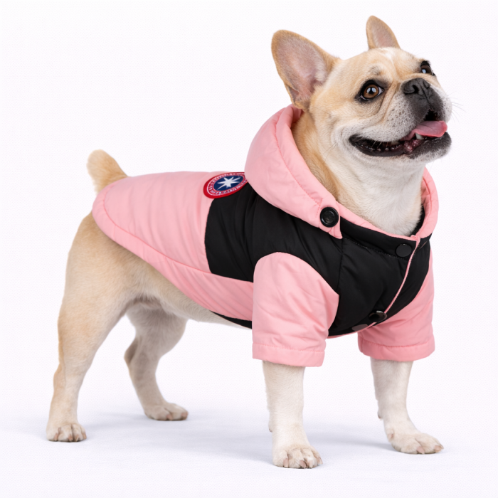 Зимова водонепроникна курточка для собак "DaDaGouPet", рожева, розмір 2XL