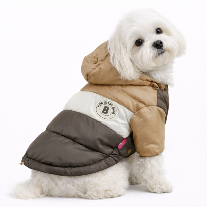 Зимова непромокальна куртка для собак "Club", коричнева, розмір 14