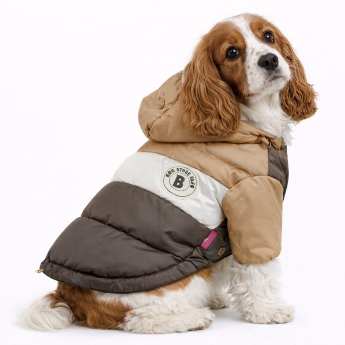 Зимова непромокальна куртка для собак "Club", коричнева, розмір 20