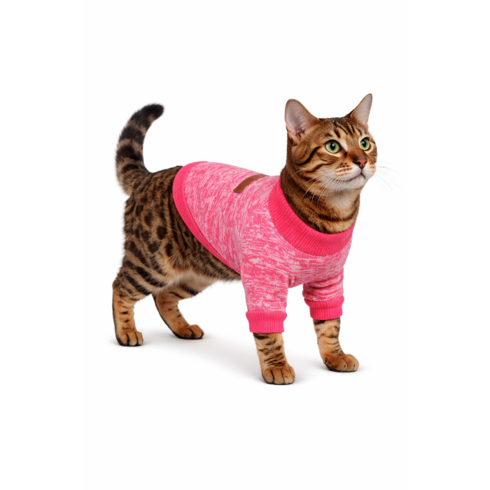 Осінньо-весняний джемпер для котів та кішок "Classic", рожевий 2, розмір XS