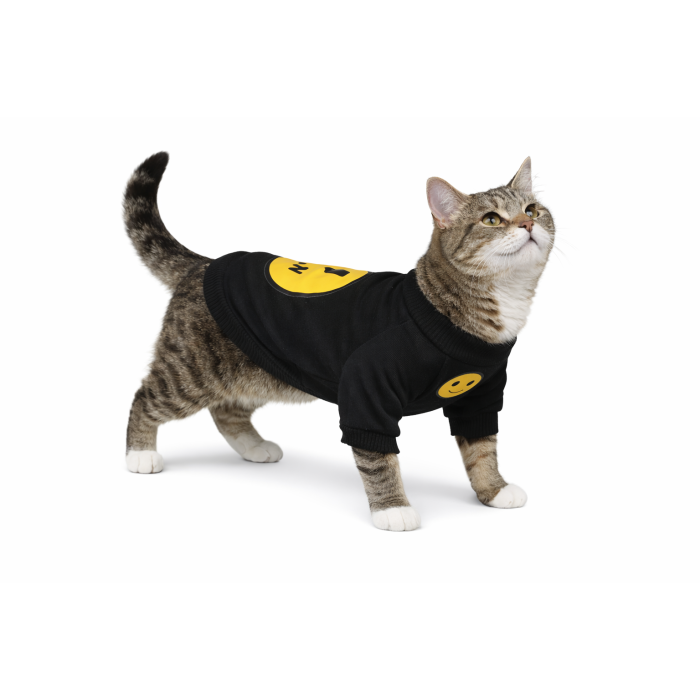 Осінньо-весняний світшот для котів та кішок "Smile", чорний, розмір S