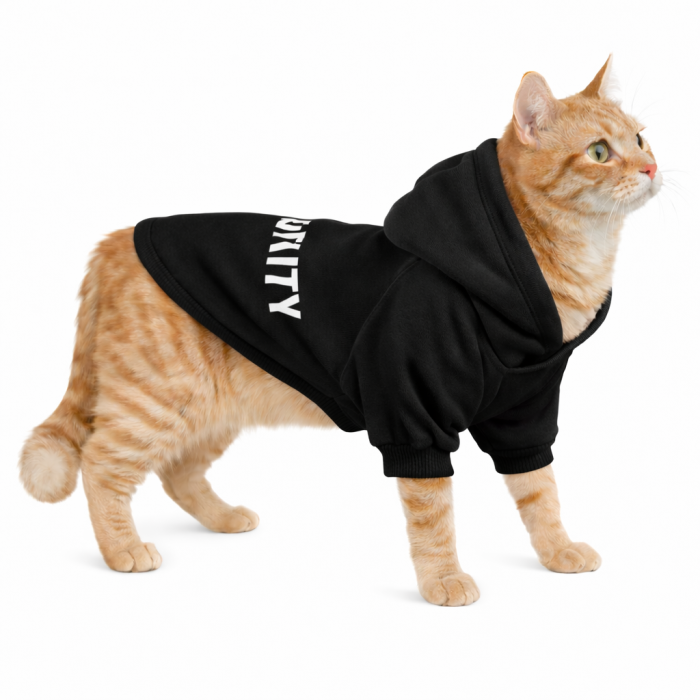 Весняне тонке подовжене худі для котів та кішок "Security", чорне, розмір XS