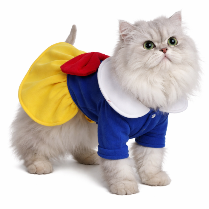 Зимове тепле плаття для котів та кішок на флісі "Ukraine", синьо-жовте, розмір L