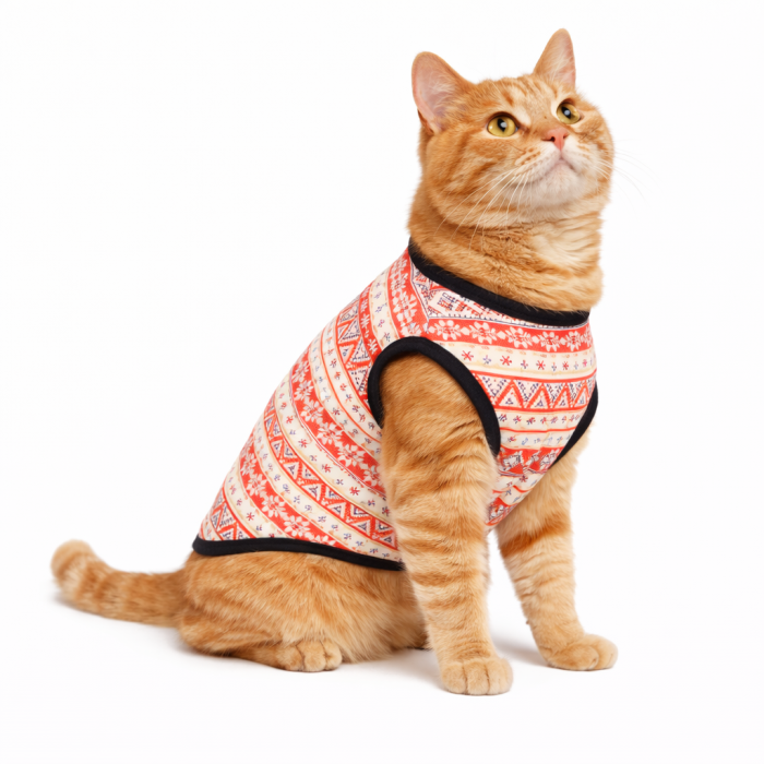 Літня майка для котів та кішок "Етнос" № 3, різнокольорова, розмір L