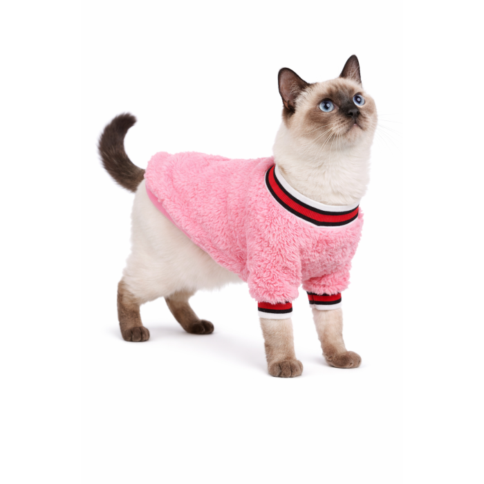 Осінньо-весняний светр для котів та кішок "Classic", рожевий, розмір M