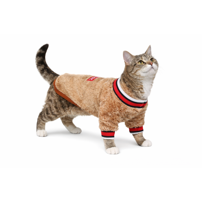 Осеннее-весенний свитер для котов и кошек "Classic", коричневый, размер L