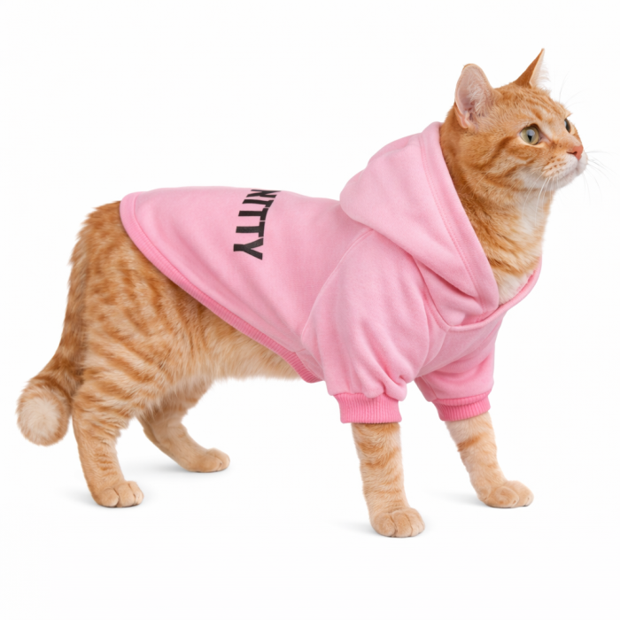 Весняне тонке подовжене худі для котів та кішок "Security", рожеве, розмір M