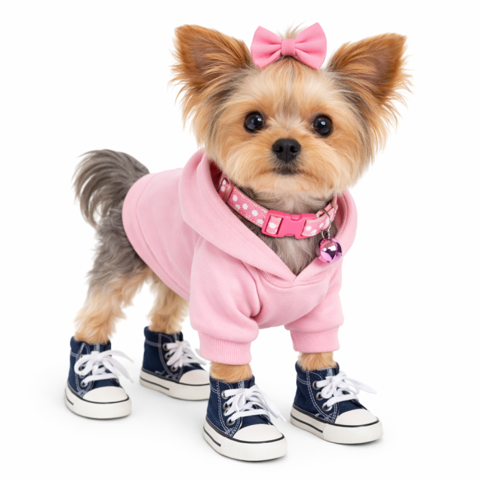 Осінньо-весняне худі з кишенею та капюшоном для собак "Однотон", рожева, розмір S