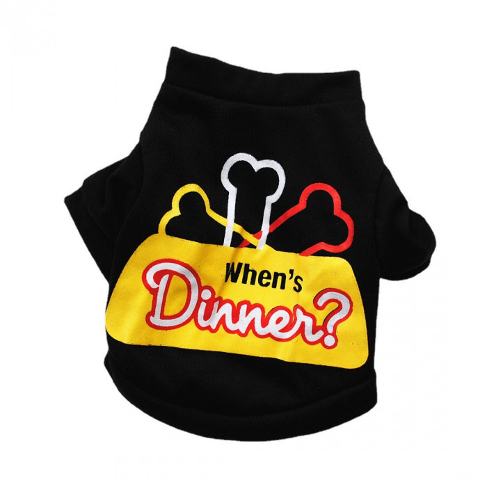 Світшот для котів «Коли обід?» чорний, розмір S