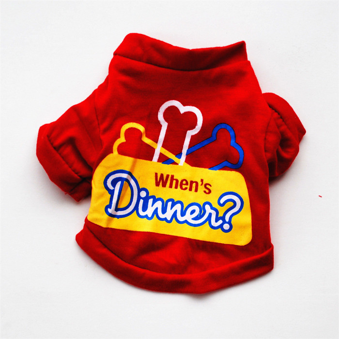 Свитшот для собак "Когда обед?" красный, размер L