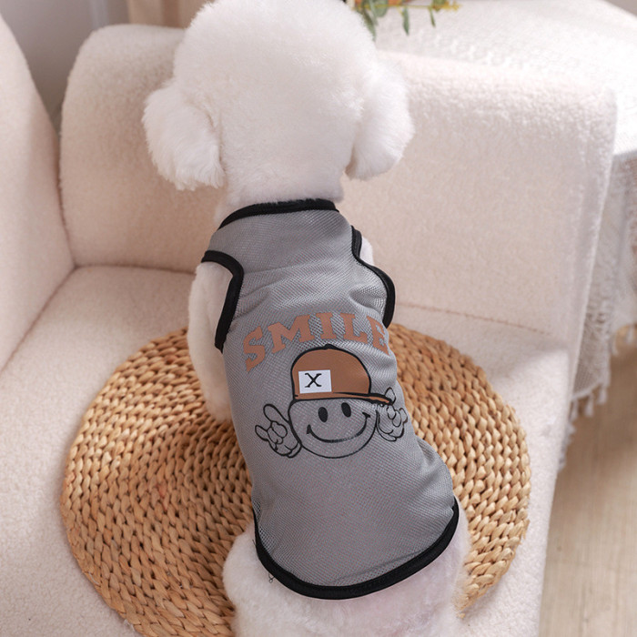 Сітчаста майка для собак "SMILE", сіра, розмір M