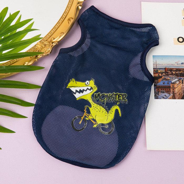 Сітчаста синя майка для котів Pet Style Monster XL