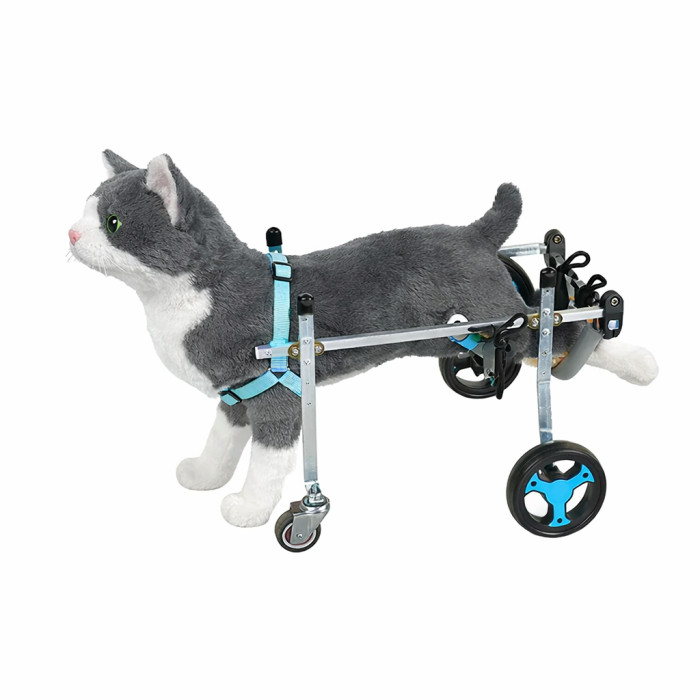 Коляска для кішок Pet Style на 4 колеса ортопедична з системою підтримки при травмах та паралічі