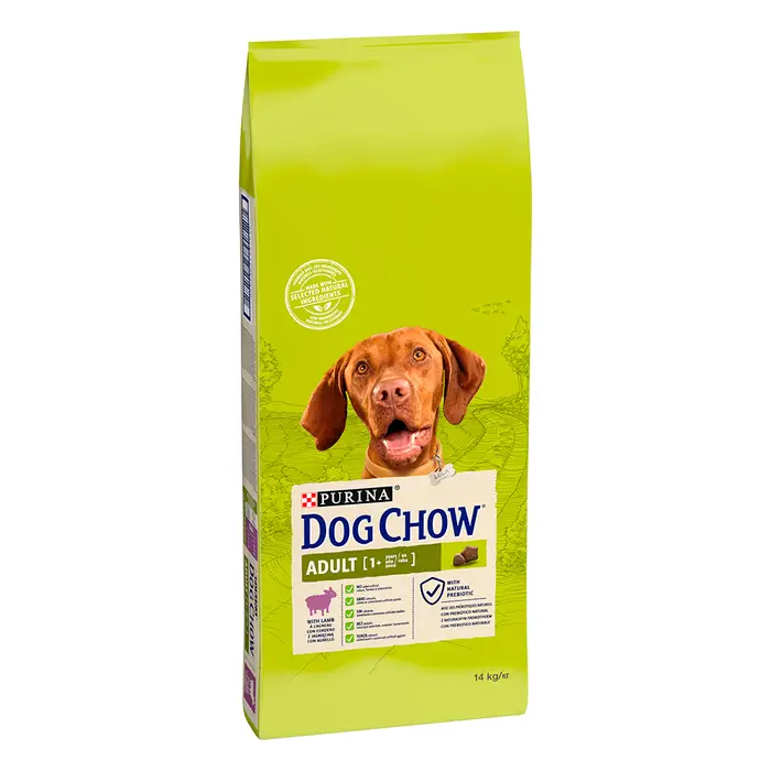 Сухий корм DOG CHOW Adult 1+ для дорослих собак, з ягням, 14 кг