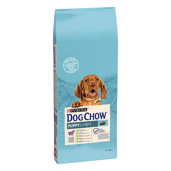 Сухой корм DOG CHOW Puppy <1 для щенков, с ягненком, 14 кг