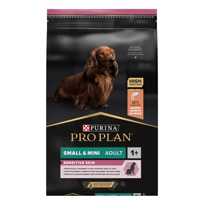 Сухой корм PRO PLAN Small&Mini Adult 1+ Sensitive Skin для взрослых собак мелких пород, с чувствительной кожей, с лососем, 7 кг