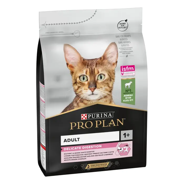 Сухой корм PRO PLAN Adult 1+ Delicate Digestion для взрослых кошек с чувствительным пищеварением 3 кг