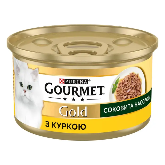 Блок (24 шт.) Вологий корм GOURMET Gold "Соковита насолода" для дорослих котів, з куркою, 85 г