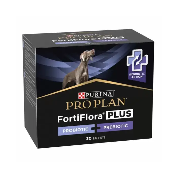 Пробиотик с пребиотиком PRO PLAN FortiFlora PLUS для взрослых собак и щенков для поддержания нормальной микрофлоры кишечника, 30x2