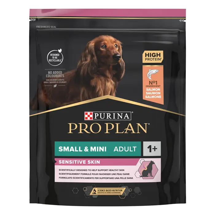 Сухий корм PRO PLAN Small&Mini Adult 1+ Sensitive Skin для дорослих собак малих порід, з чутливою шкірою, з лососем, 700 г
