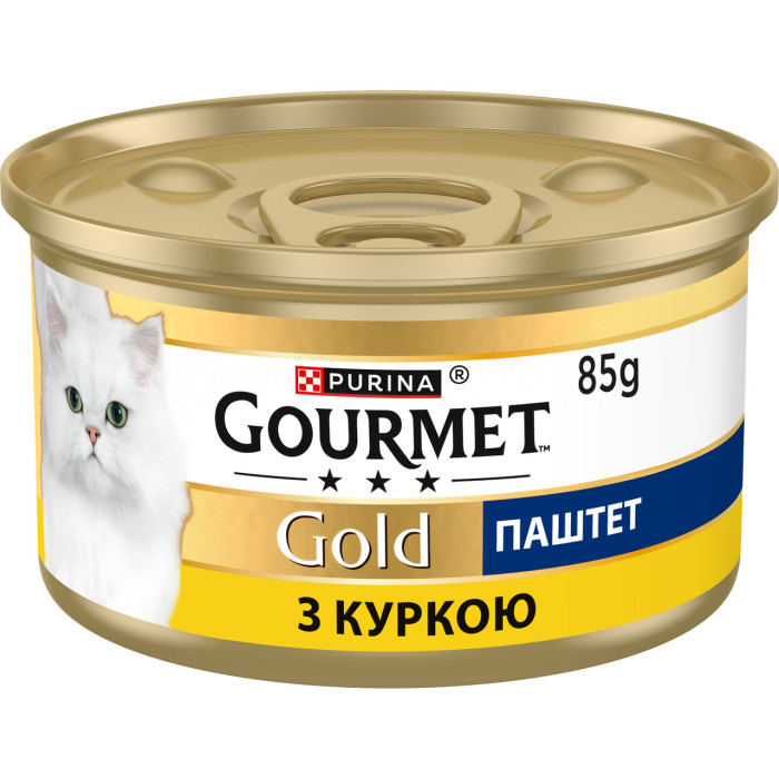 Блок (24 шт.) Влажный корм GOURMET Gold для взрослых кошек, паштет, с курицей, 85 г