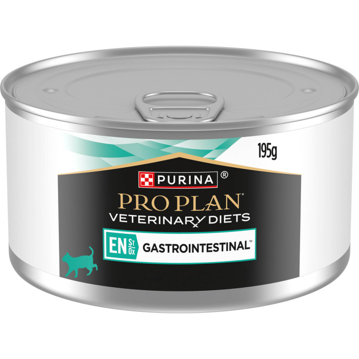 Блок (24 шт.) Вологий дієтичний корм PRO PLAN VETERINARY DIETS EN Gastrointestinal для кошенят та дорослих котів для зменшення розладів кишкової абсорбації та годівлі у період відновлення, одужання, мус, 195 г