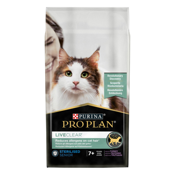 Сухой корм PRO PLAN LiveClear Sterilised Adult 7+ для кошек старше 7 лет для уменьшения аллергенов на шерсти 1,4 кг