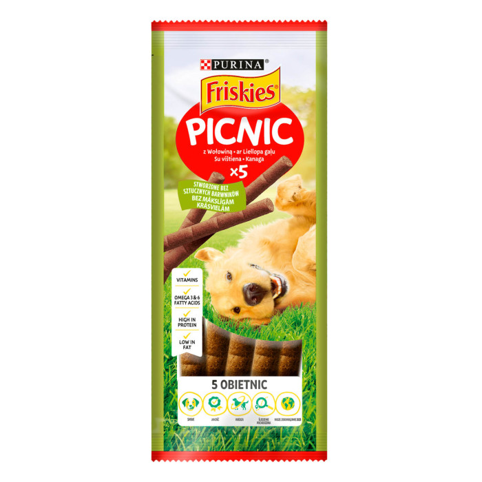 Лакомство FRISKIES Picnic для взрослых собак, с говядиной, 42 г
