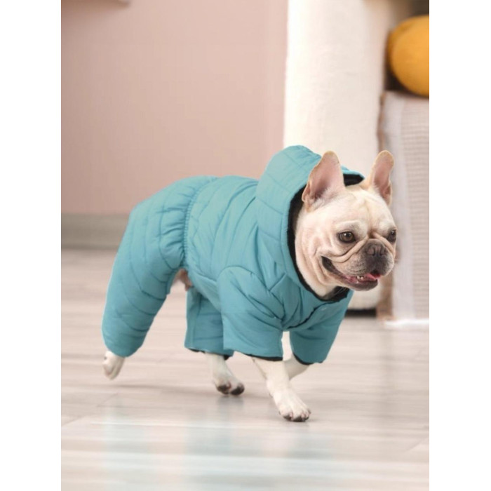 Зимовий комбінезон для котів Pet Style "Hood" Блакитний L