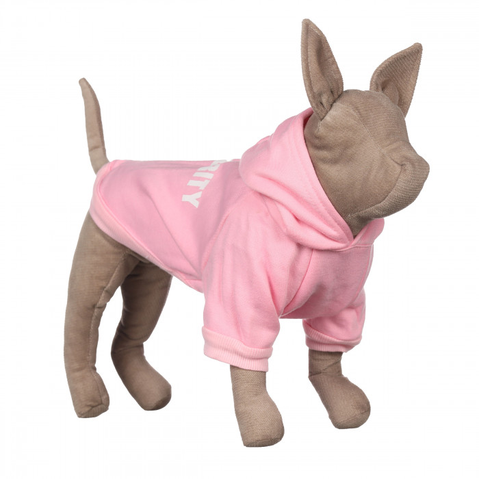 Осінньо-весняне худі для котів та кішок "Security" з капюшоном, рожеве, розмір S