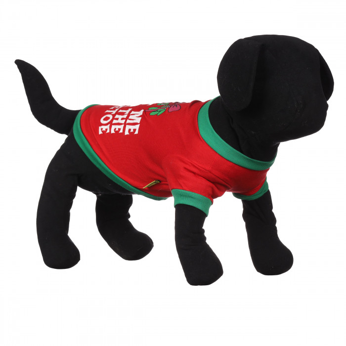 Демисезонный свитшот для собак "Принт", красный, размер S