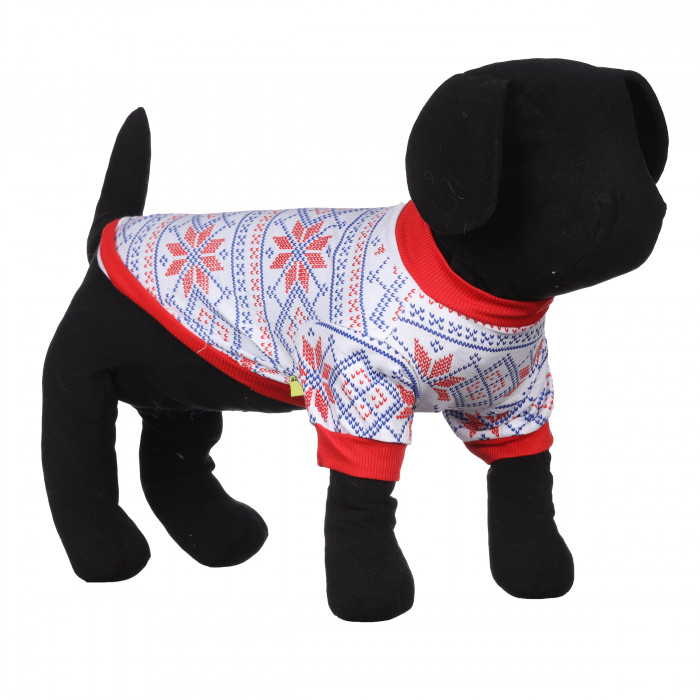 Демисезонный свитшот для собак "Узор", красный, размер L