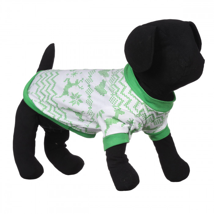 Демисезонный свитшот для собак "Узор", зеленый, размер S