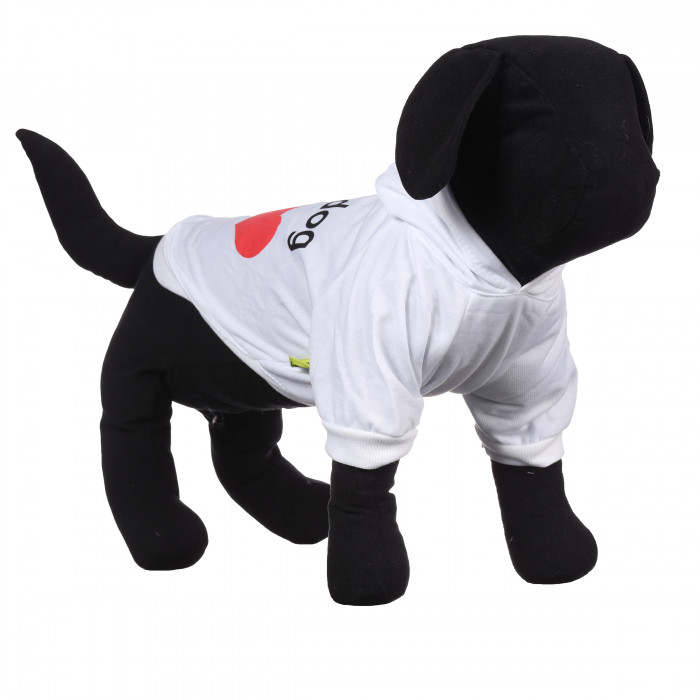 Осінньо-весняне худі для собак "Big Love", білий, розмір M