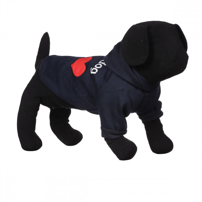 Осінньо-весняне худі для собак "Big Love", синє, розмір XL