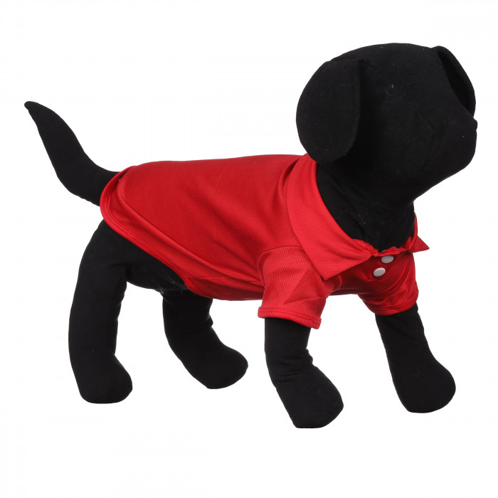 Летняя футболка для собак "Поло", красная, размер M