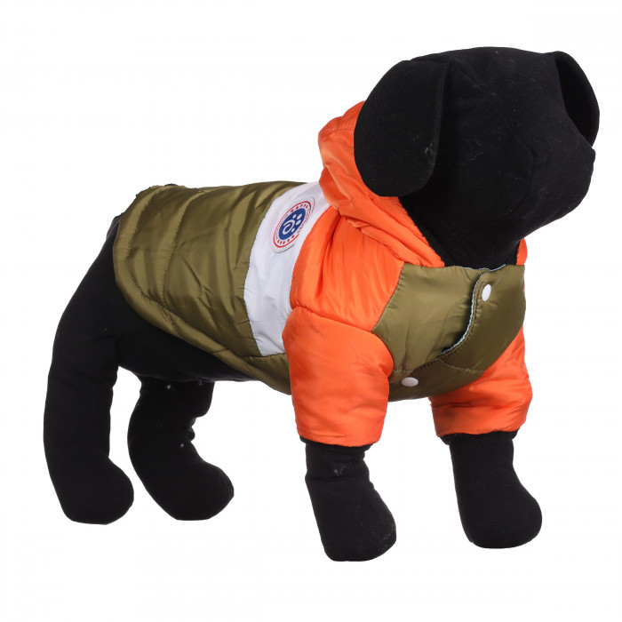 Курточка для собак ветрозащитная влагостойкая Pet Style "Tagoon" Оранжево-зеленая размер L