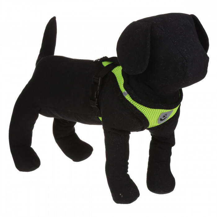 Сітчаста легка шлейка для вигулу собак з повідцем, зелена, розмір L