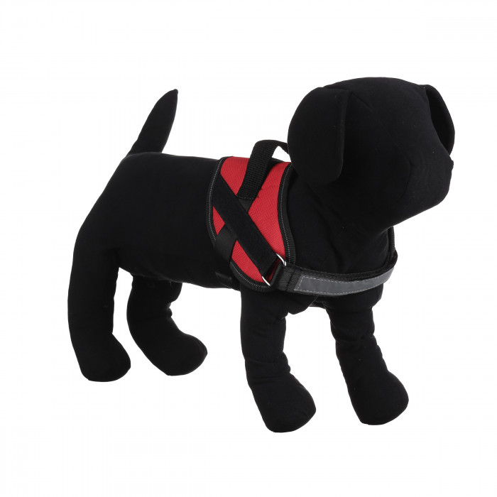 Регульована посилена шлея для котів та кішок Service Dog, червона, розмір 2XL