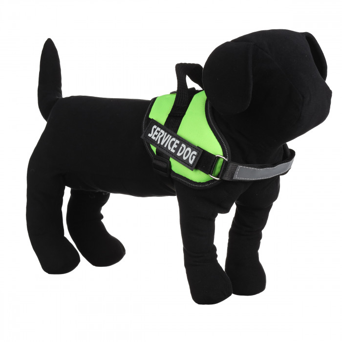 Регулированная усиленная шлея для собак Service Dog, зеленая, размер 2XL
